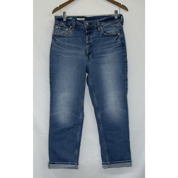 GAP Jeans Womens Cheeky Straight High Rise 30 / 10R Jeans NWT Button Fly Chrty - Picture 1 of 14